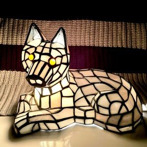 Wolf or Husky Meyda Tiffany Accent Lamp NWOB